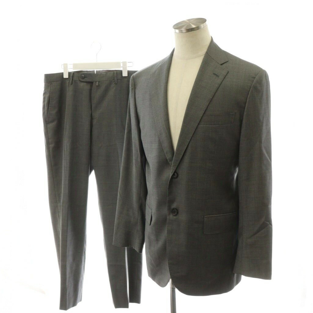 【中古】シップス SHIPS スーツ セットアップ 上下 テーラードジャケット シングル パンツ スラックス ウール 絹 シルク混 50 グレー 117-13-0205 /AN40 メンズ 【ベクトル 古着】 251016