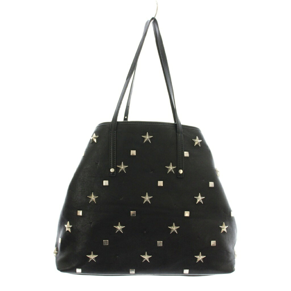 【中古】ジミーチュウ JIMMY CHOO サシャ スタースタッズ トートバッグ レザー 黒 ブラック /KU ■OH レディース 【ベクトル 古着】 251016