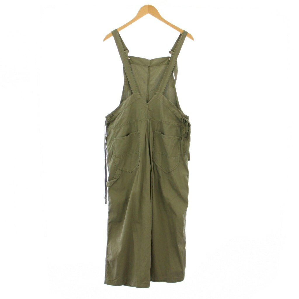 【中古】ティッカ TICCA オーバーオール サロペット ワイドパンツ 無地 ワンカラー F カーキ /BB レディース 【ベクトル 古着】 251013