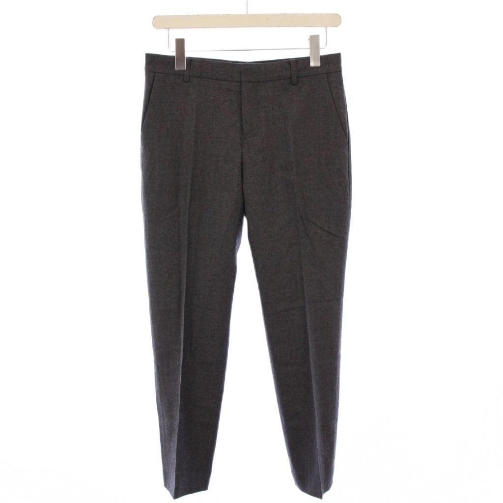 【中古】ユナイテッドアローズ UNITED ARROWS テーパードパンツ スラックス ジップフライ ウール ワンカラー 36 グレー /BB レディース 【ベクトル 古着】 251029