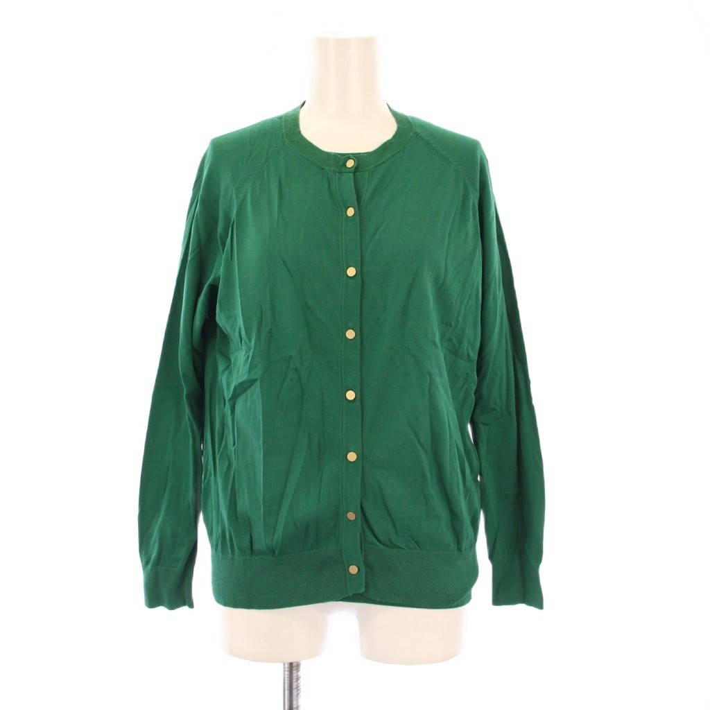 Ensembles - 【中古】リエス Liesse アンサンブルニット カーディガン 長袖 プルオーバー 半袖 クルーネック 薄手 ストレッチ F 緑 グリーン /BB レディース 【ベクトル 古着】 251029