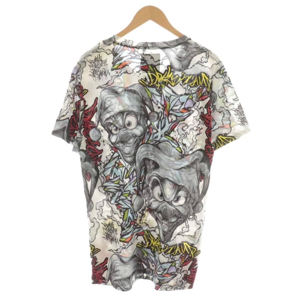 【中古】未使用品 ドレスキャンプ DRESSCAMP 15SS Tシャツ カットソー 半袖 KAZZROCK グラフィティ プリント コットン 50 マルチカラー グレー 赤 レッド 白 ホワイト 58-15S20912 /AN69 メンズ 【ベクトル 古着】 251024 2