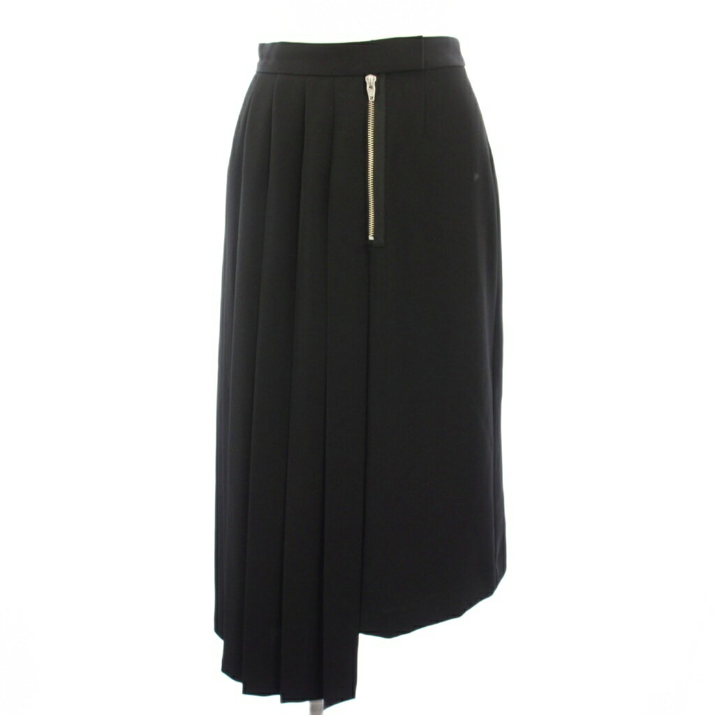 【中古】ルシェルブルー LE CIEL BLEU アシンメトリープリーツスカート ミモレ ロング 34 黒 ブラック 21S67103 /HN レディース 【ベクトル 古着】 251030