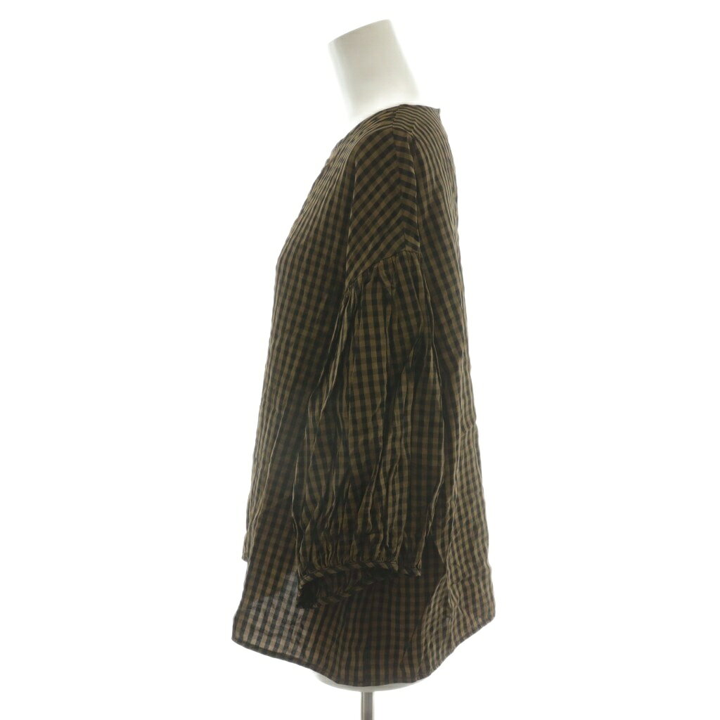 【中古】ミラオーウェン Mila Owen 23AW クルーネックボリュームスリーブブラウス シャツ 長袖 チェック 0 黄 イエロー 黒 ブラック 09WFB234105 /AN10 レディース 【ベクトル 古着】 251030 auc-vector-20546207 ブランド古着の買取販売ベクトル サンプル画像2
