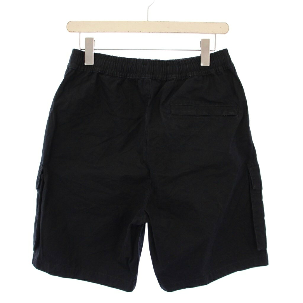 【中古】ストーンアイランド STONE ISLAND 23SS GHOST PIECE ゴートピースコットンベンタイルカーゴショーツ ショートパンツ イージー ウエストゴム ワンカラー W30 黒 ブラック 7815L02F1 /BB メンズ 【ベクトル 古着】 251024