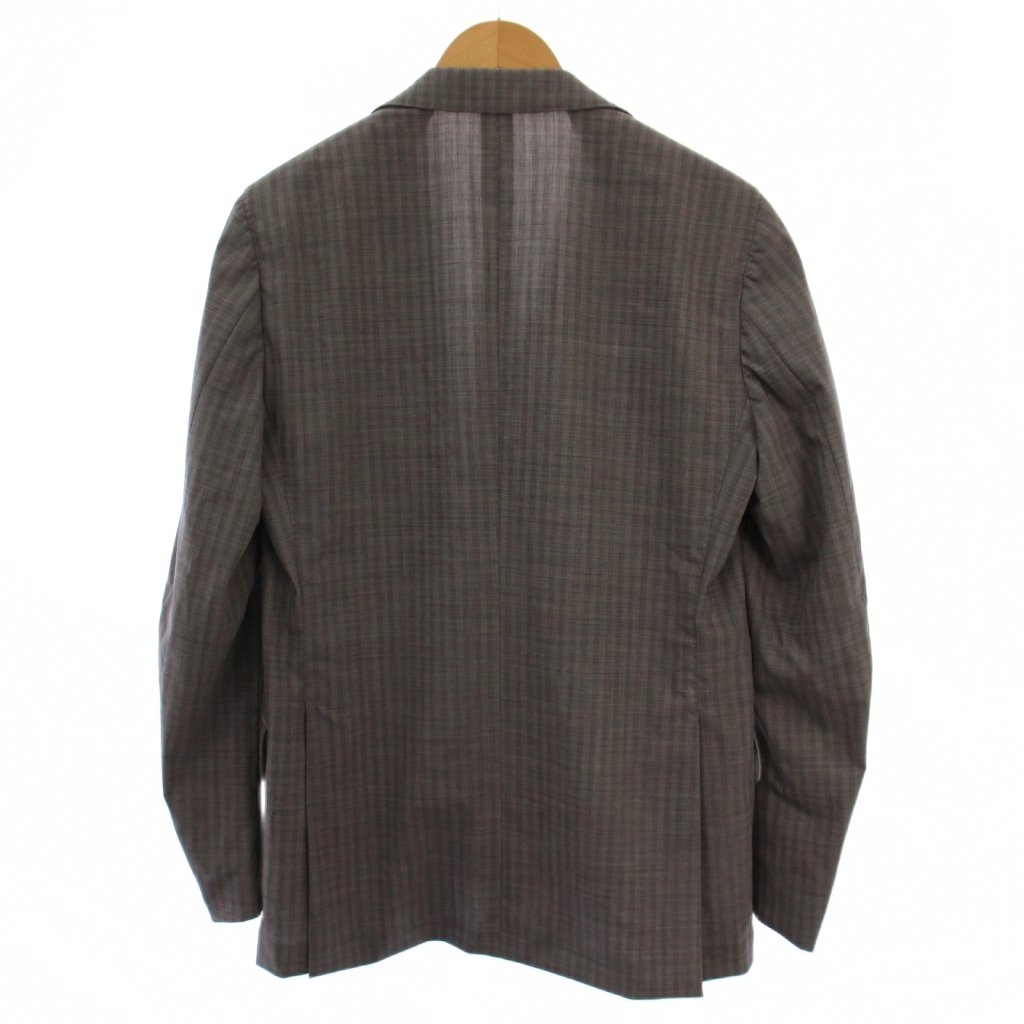 【中古】ラルディーニ LARDINI テーラードジャケット シングル 3B ストライプ柄 ウール 46 グレー /BM メンズ 【ベクトル 古着】 251029