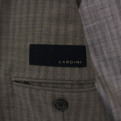 【中古】ラルディーニ LARDINI テーラードジャケット シングル 3B ストライプ柄 ウール 46 グレー /BM メンズ 【ベクトル 古着】 251029