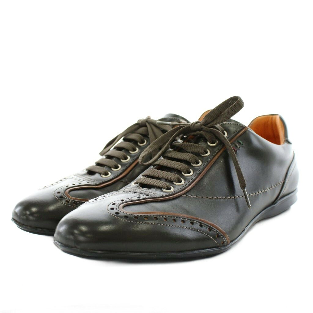 【中古】ロブス LOBB'S スニーカー シューズ レースアップ レザー 40 ダークブラウン 8420 /AN2 メンズ 【ベクトル 古着】 251119