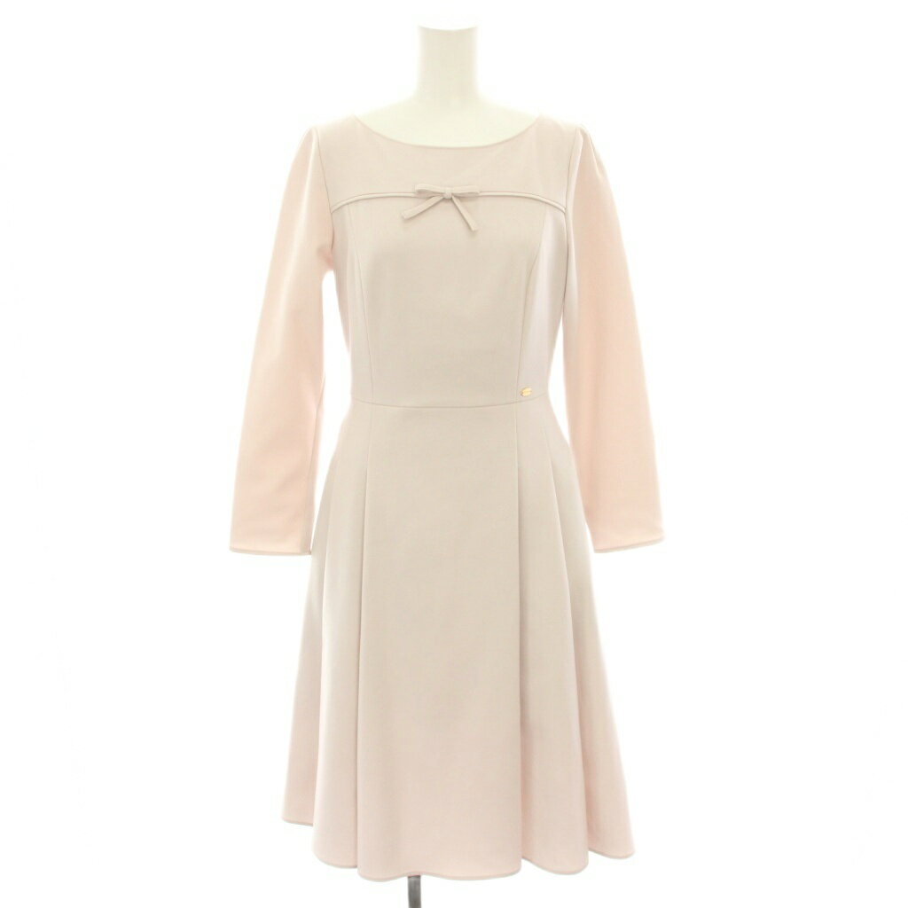 トッカ TOCCA 24AW プレゼントボックス PRESENT BOX ドレス ワンピース ひざ丈 長袖 リボン 00 ピンク OPTOCA0370 /YT レディース 251113