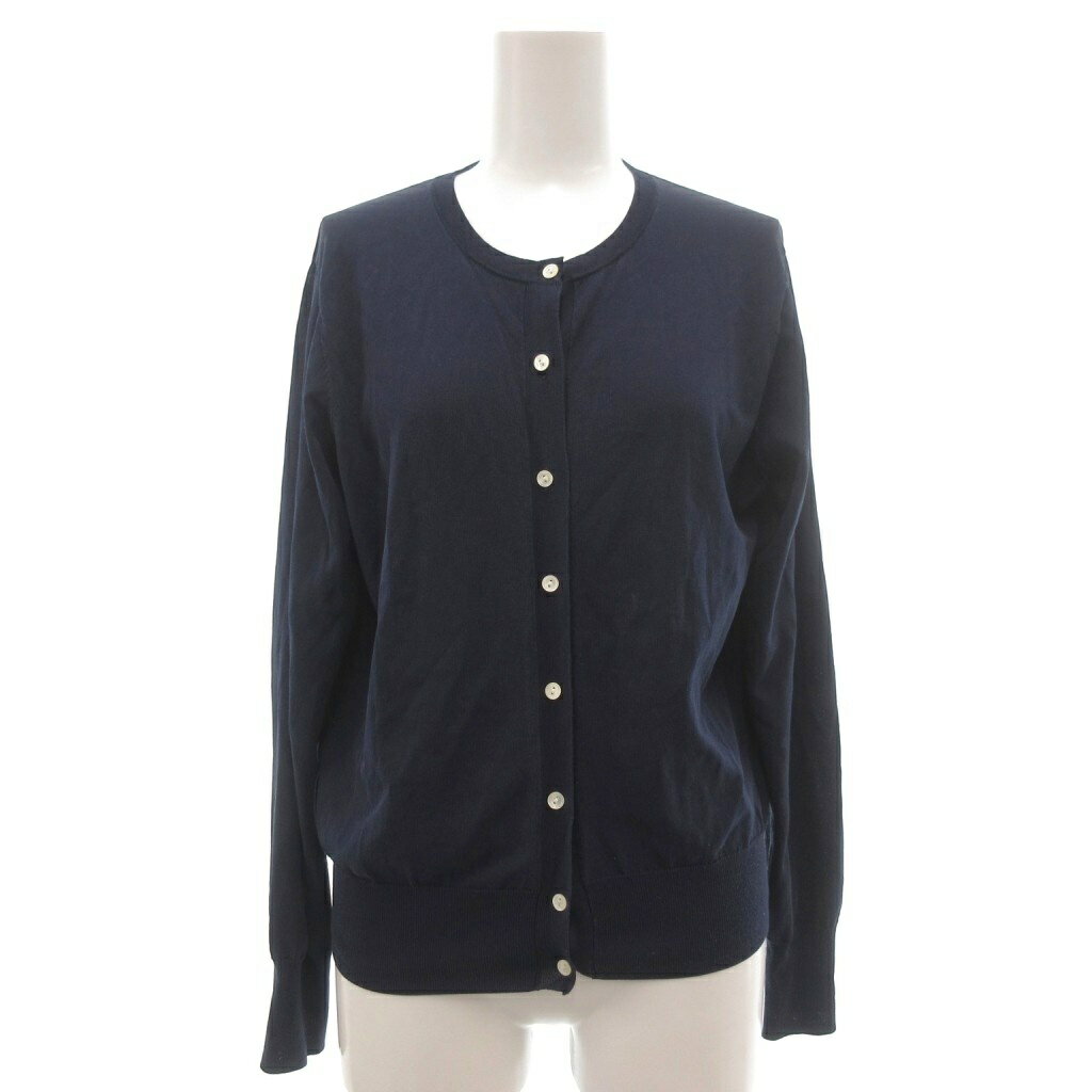 【中古】グリーンレーベルリラクシング ユナイテッドアローズ green label relaxing カーディガン クルーネック ニット 薄手 ネイビー /YJ レディース 【ベクトル 古着】 251227(4.0)