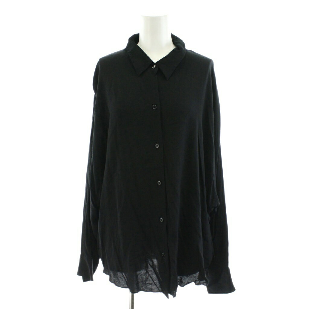 【中古】プラージュ Plage 24SS georgette シャツ ブラウス 長袖 ドルマンスリーブ 黒 ブラック 24050922705020 /AN36 レディース 【ベクトル 古着】 251126