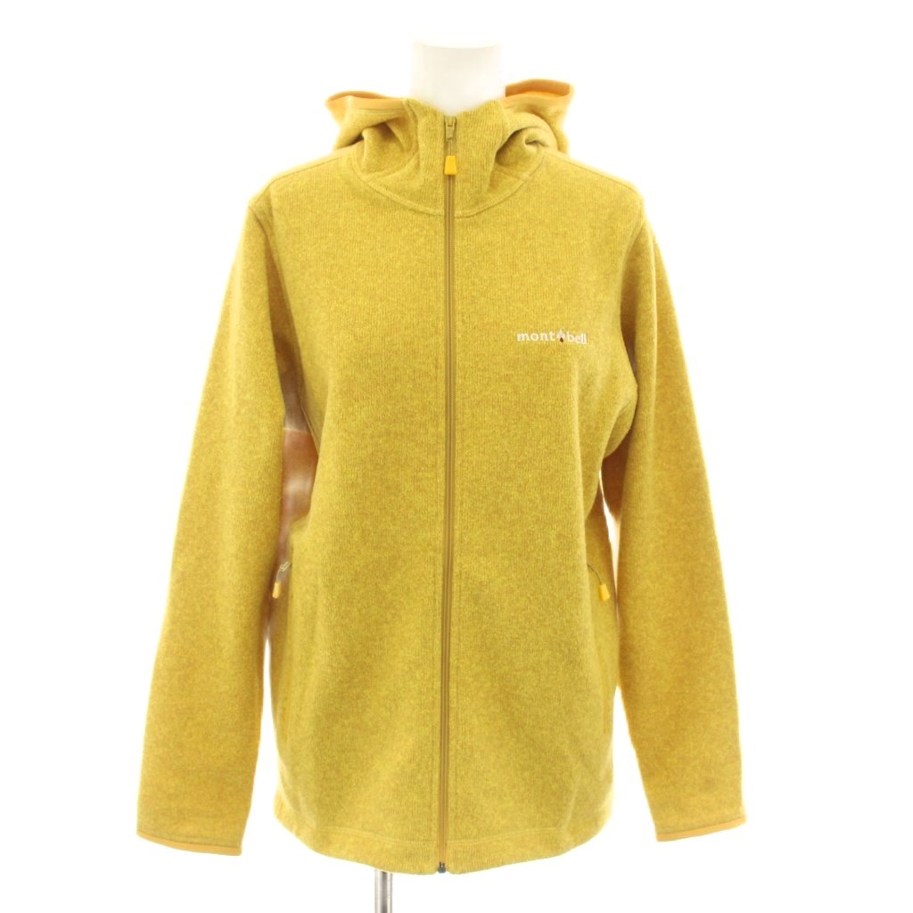 【中古】モンベル Montbell クリマプラス ニットパーカ アウター フード ロゴ刺繍 L 黄 イエロー 1106590 /YT レディース 【ベクトル 古着】 251201