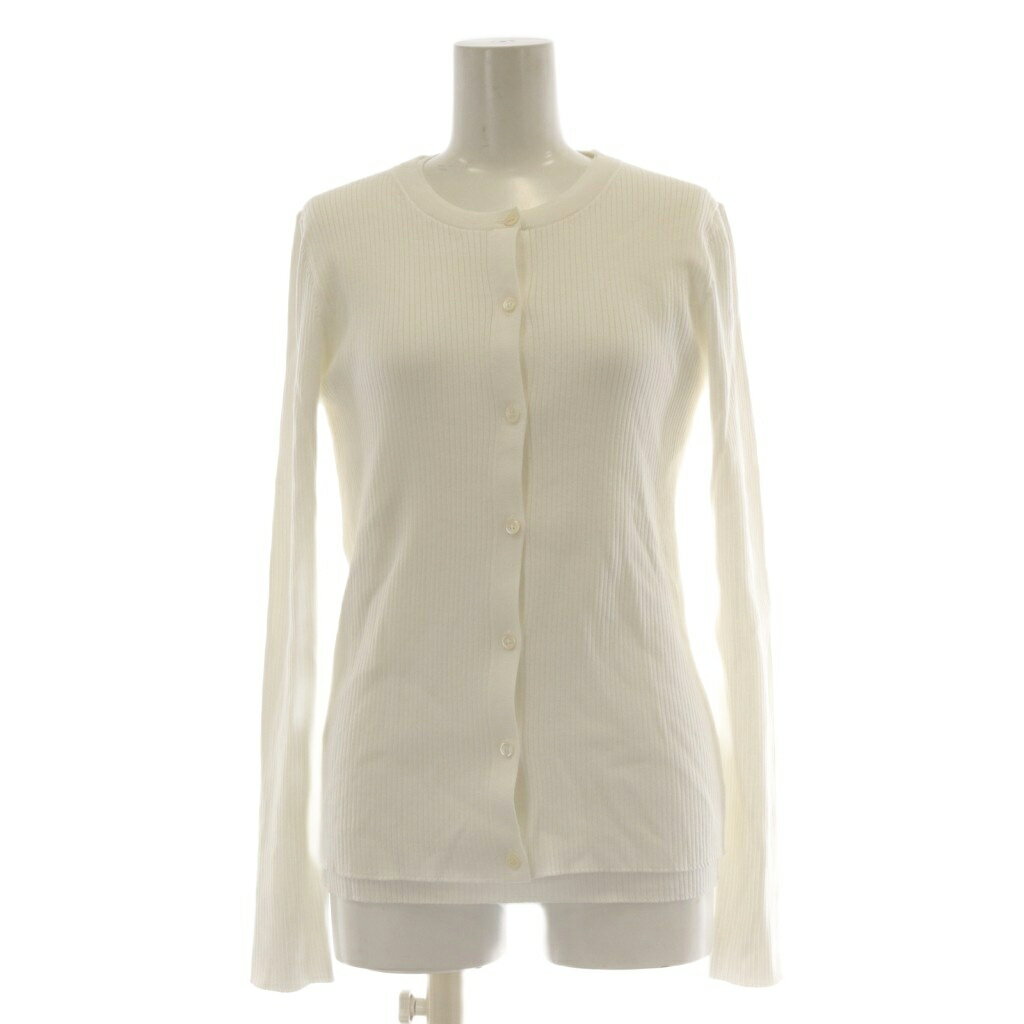【中古】セオリー Theory アンサンブル リブニット カーディガン 半袖 S 白 ホワイト 01-1203715-000-902 /AU レディース 【ベクトル 古着】 251201