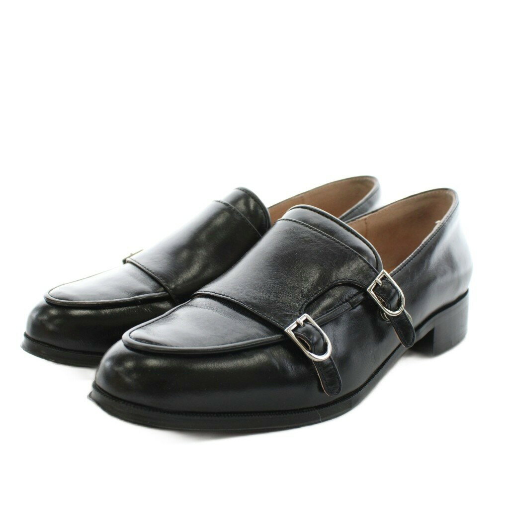 【中古】アドゥヴィーヴル A de Vivre ローファー バックルデザイン レザー M 黒 ブラック VH01107F9 /AN42 レディース 【ベクトル 古着】 251201表記サイズM実寸サイズ最大幅：約8cm　アウトソール：約25...