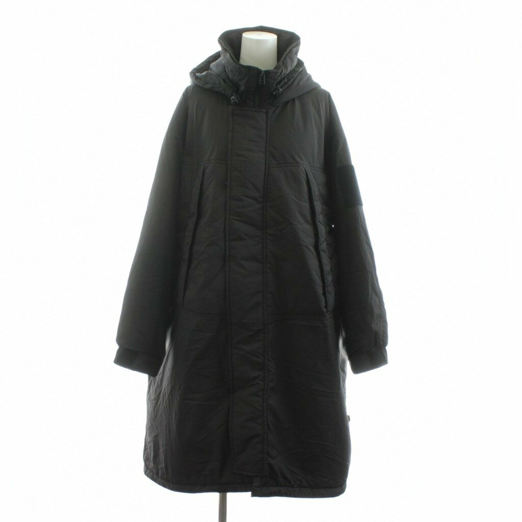 【中古】アルファ ALPHA W MONSTER PARKA モンスターパーカー 中綿コート ミリタリー ロング フード ナイロン S 黒 ブラック TA7202 /KU レディース 【ベクトル 古着】 251127