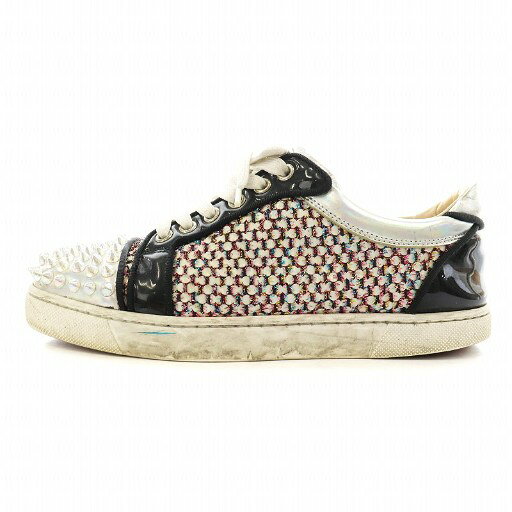 【中古】クリスチャンルブタン Christian louboutin スニーカー シューズ スタッズ 36 マルチカラー シルバー色 黒 ブラック /AN12 ▲H レディース 【ベクトル 古着】 251127
