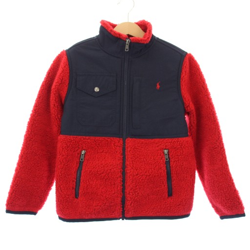 【中古】ポロ ラルフローレン POLO RALPH LAUREN ボア フリースジャケット 刺繍 ジ...