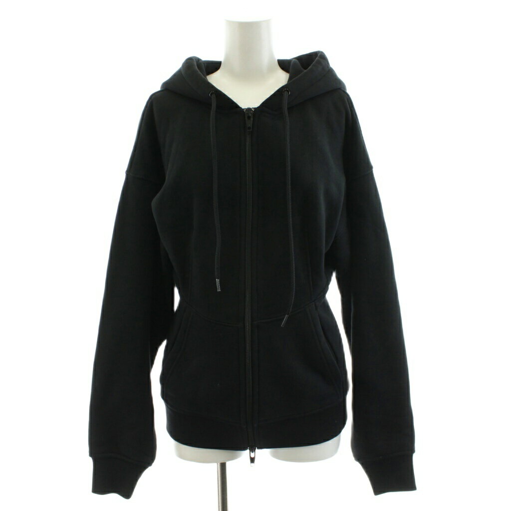 【中古】アレキサンダーワン ALEXANDER WANG パーカー ジップアップ コットン XS 黒 ブラック /AN50 レディース 【ベクトル 古着】 251203