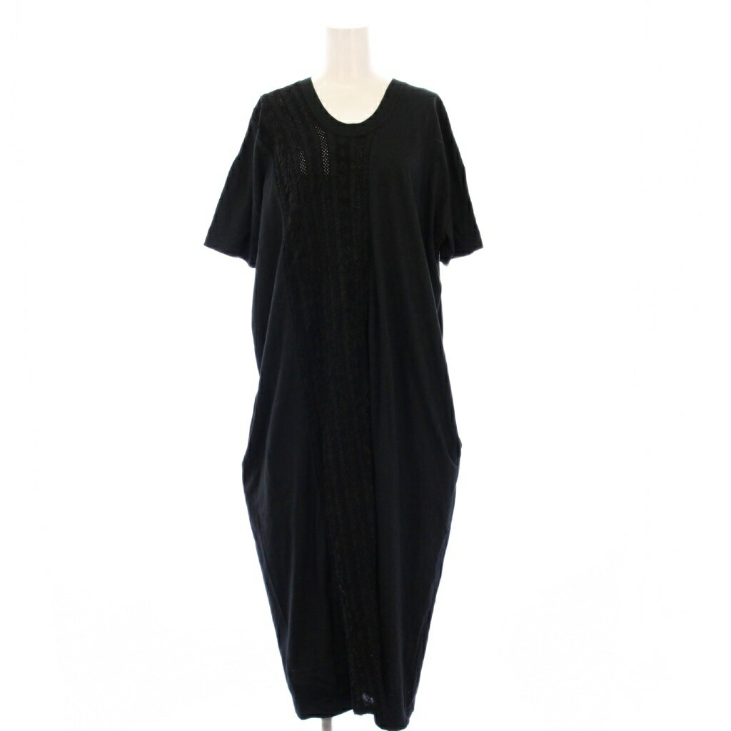 樂天商城 - 【中古】ズッカ zucca ワンピース ロング 半袖 切替 M 黒 ZU01JH032 /KH レディース 【ベクトル 古着】 251218