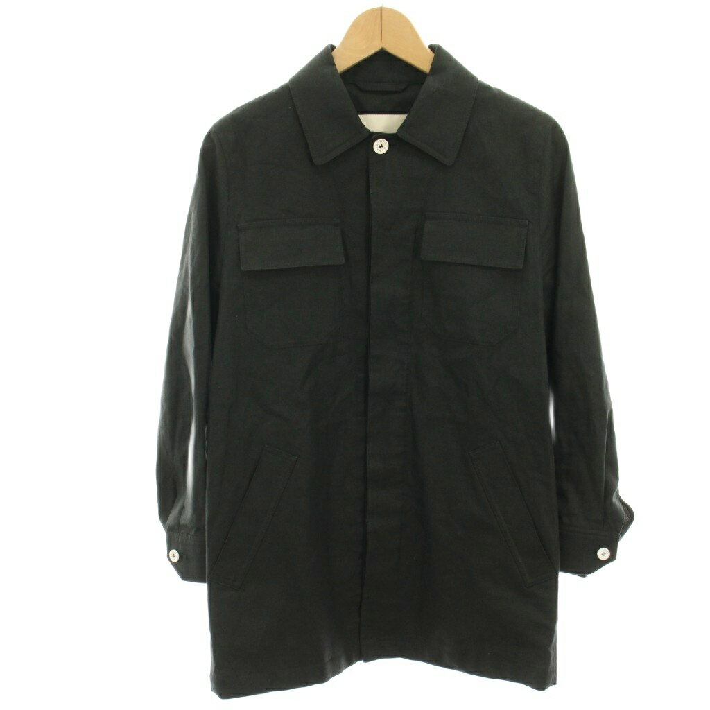 美品 Macintosh リネン100% ベルテッドステンカラーコートサイズ40 081-102512040010_1.jpg