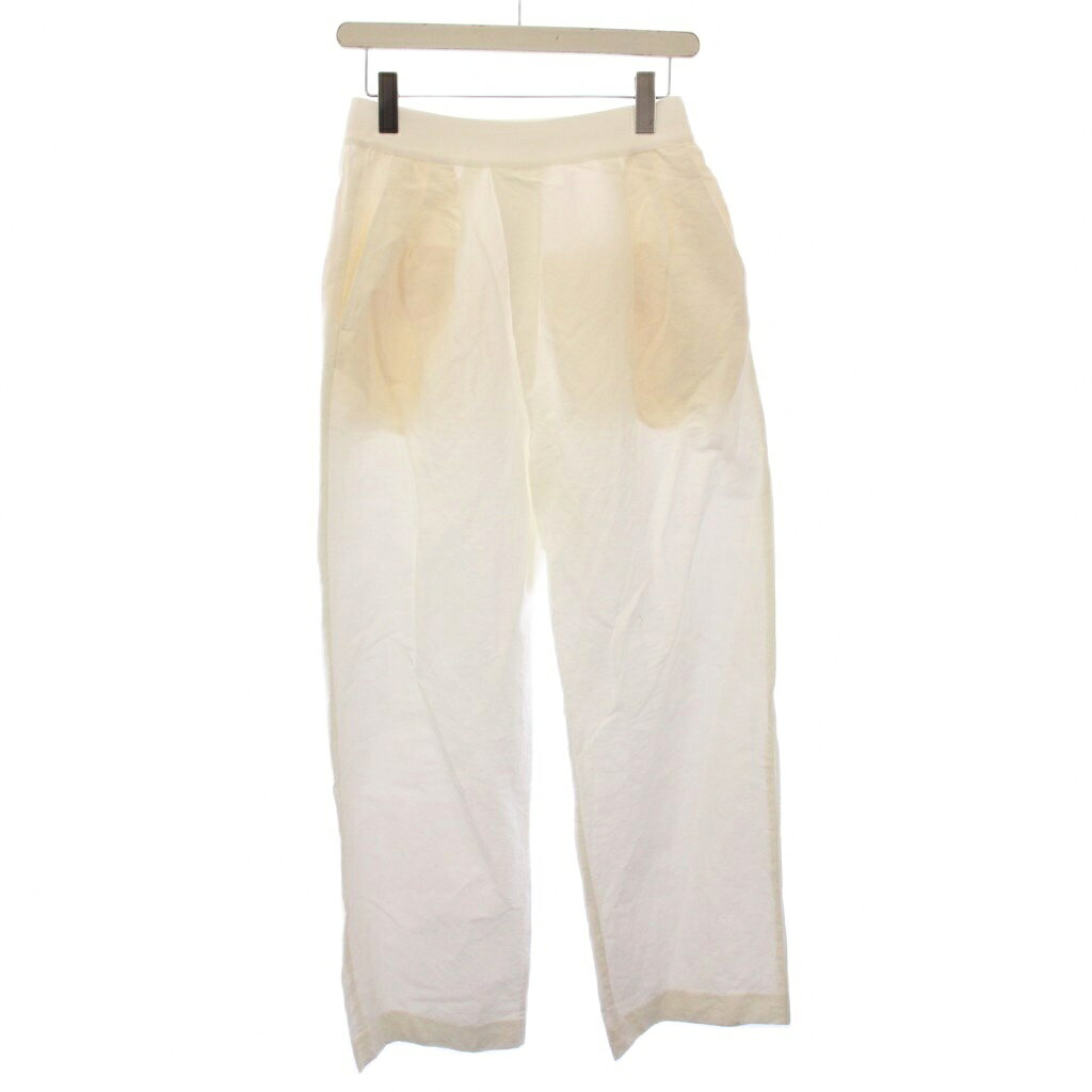 乐天商城 - 【中古】プラージュ Plage 23SS ウェザータックワイドパンツ スラックス イージー ウエストゴム 無地 ワンカラー 麻 リネン 36 白 ホワイト 23030922200010 /BB レディース 【ベクトル 古着】 251220