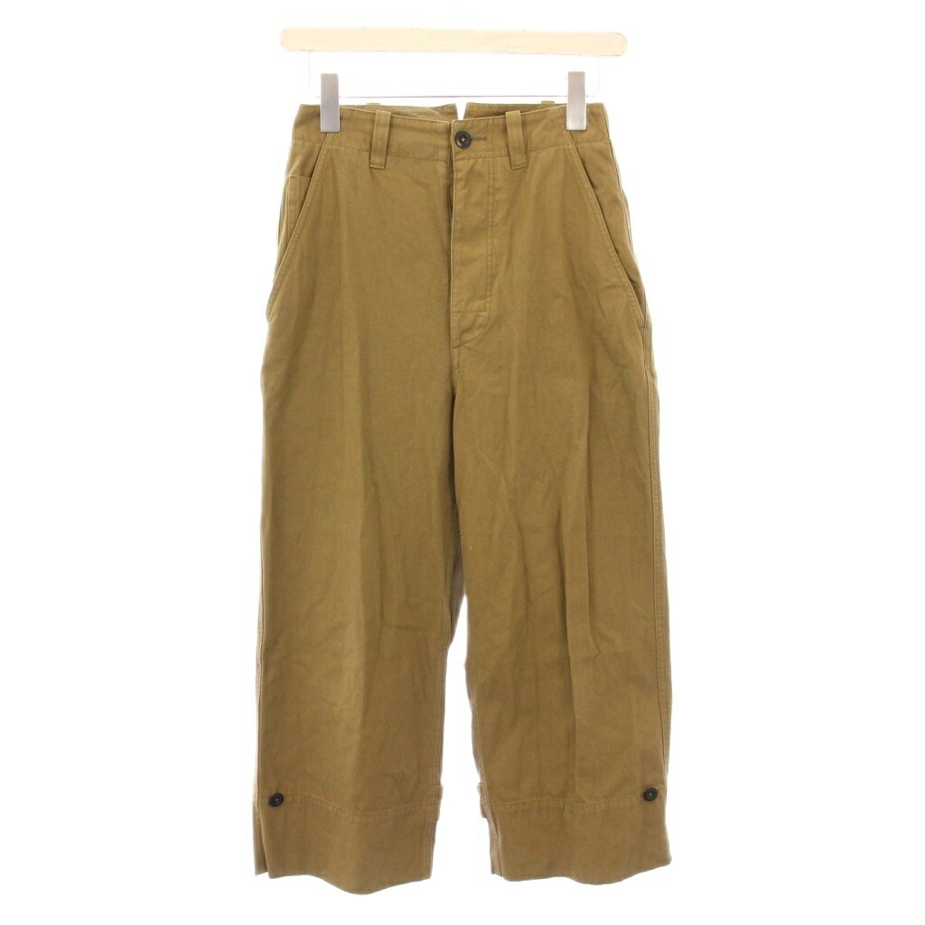 樂天商城 - 【中古】マーガレットハウエル MHL. RAISED COTTON TWILL ワークパンツ ストレート ボタンフライ ワンカラー 0 ベージュ 595-2143505 /BB レディース 【ベクトル 古着】 251220