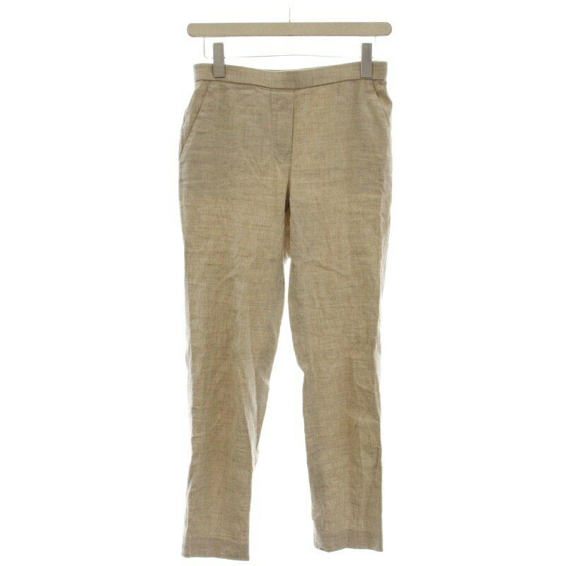 【中古】セオリー Theory 22SS ECO SHARKSKIN TREECA PULLON リネン パンツ 0 生成り ベージュ J01-2106411-165 /☆G レディース 【ベク..