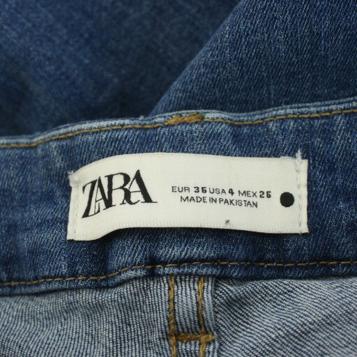 【中古】ザラ ZARA デニムパンツ ジーンズ ジーパン Gパン ジッパーフライ 36 青 ブルー /AN42 ■MA レディース 【ベクトル 古着】 260113