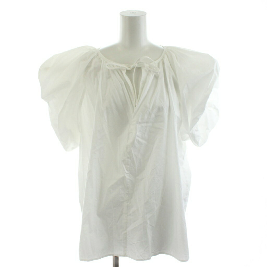 【中古】ジプソフィア Gypsohila バルーンブラウス シャツ F 白 ホワイト ギャザーネック 半袖 GP-137 /AN9 レディース 【ベクトル 古着】 260116