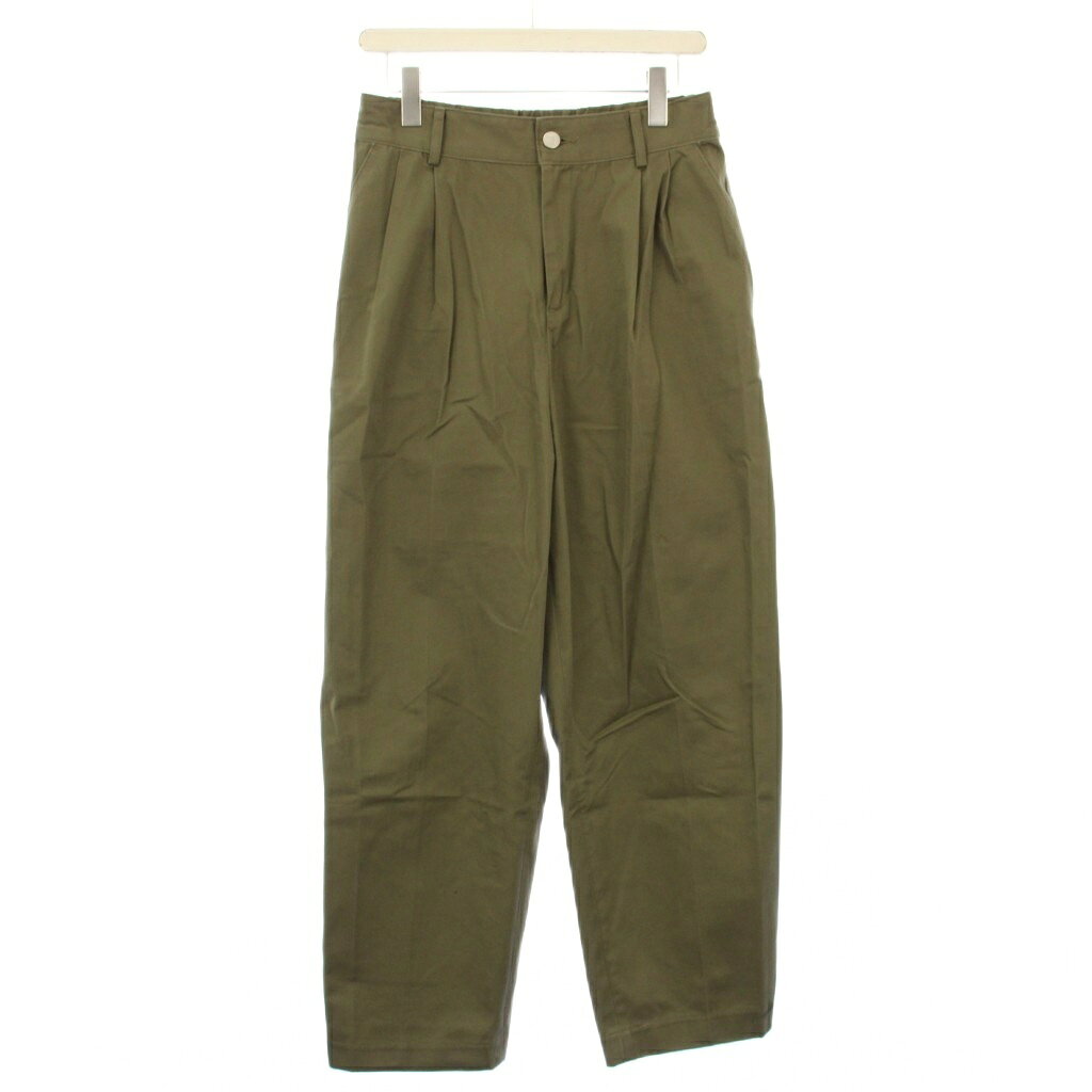 【中古】トラディショナルウェザーウェア Traditional Weatherwear BACK GATHERED TAPERED PANTS バックギャザーテーパードパンツ イージー L カーキ /KH レディース 【ベクトル 古着】 260115