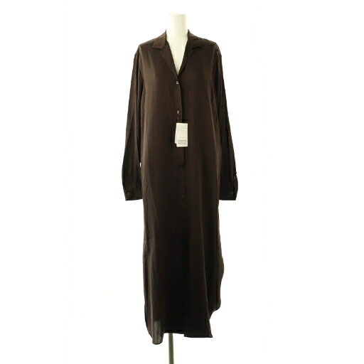 【中古】未使用品 ドゥーズィエムクラス DEUXIEME CLASSE 25SS SILK SATIN LONG ワンピース ロング 長袖 シルク ブラウン 25040500404010 /DO レディース 【ベクトル 古着】 260119