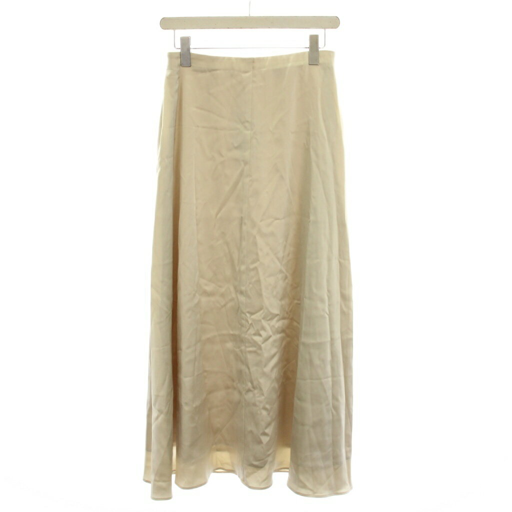 未使用品 プラージュ Plage 25SS satin glace SK サテンスカート ロング 38 ベージュ 無地 25060922700010 /YM レディース  260119