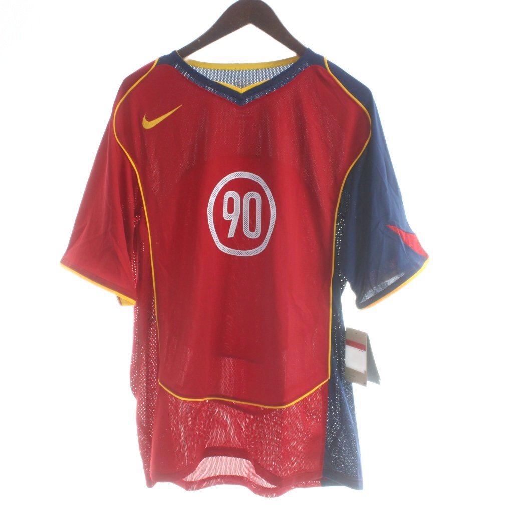 【中古】未使用品 ナイキ NIKE Tシャツ L 赤 レッド 紺 ネイビー Vネック 半袖 /AP メンズ 【ベクトル 古着】 260130
