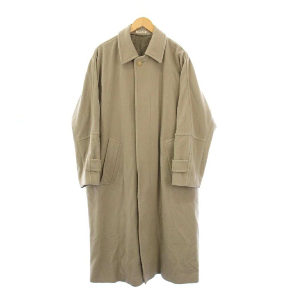 乐天商城 - 【中古】オーラリー AURALEE 20AW CASHMERE WOOL MOSSER BIG COAT ステンカラーコート ロング カシミヤ混 3 グレージュ A20AC01MC /KH 【ベクトル 古着】 260121