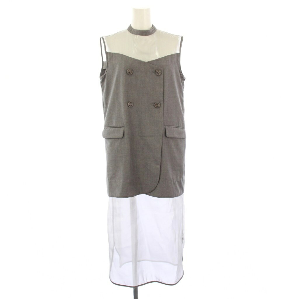 アメリヴィンテージ Ameri VINTAGE MEDI JACKET DOCKING SHEER ノースリーブジャケット シアー S グレー 02210530690 /KH レディース  260127