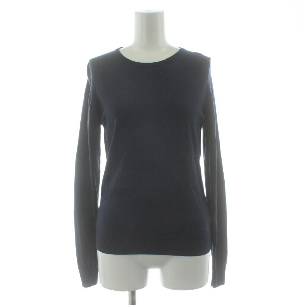 樂天商城 - 【中古】ジョンスメドレー JOHN SMEDLEY ニット カットソー 長袖 クルーネック ウール M 紺 ネイビー /KU レディース 【ベクトル 古着】 260123