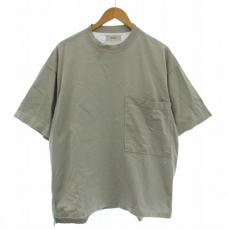 乐天商城 - 【中古】マーカ marka BIG POCKET TEE COMPACT天竺 ポケット Tシャツ 半袖 1 ライトグレー M20B-12CS02B /☆G メンズ 【ベクトル 古着】 260122