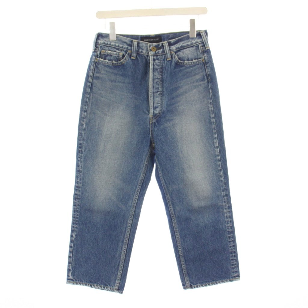 【中古】マディソンブルー MADISONBLUE SAROUEL PT DENIM デニムパンツ ジーンズ クロップド 00 青 MB244-3103MD /KH レディース 【ベクトル 古着】 260127