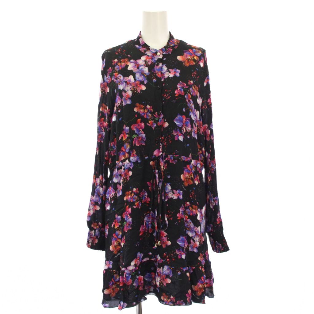 樂天商城 - 【中古】パトリツィアペペ PATRIZIA PEPE フローラル柄ワンピース ひざ丈 長袖 40 黒 2A2481 A163 /KH レディース 【ベクトル 古着】 260131