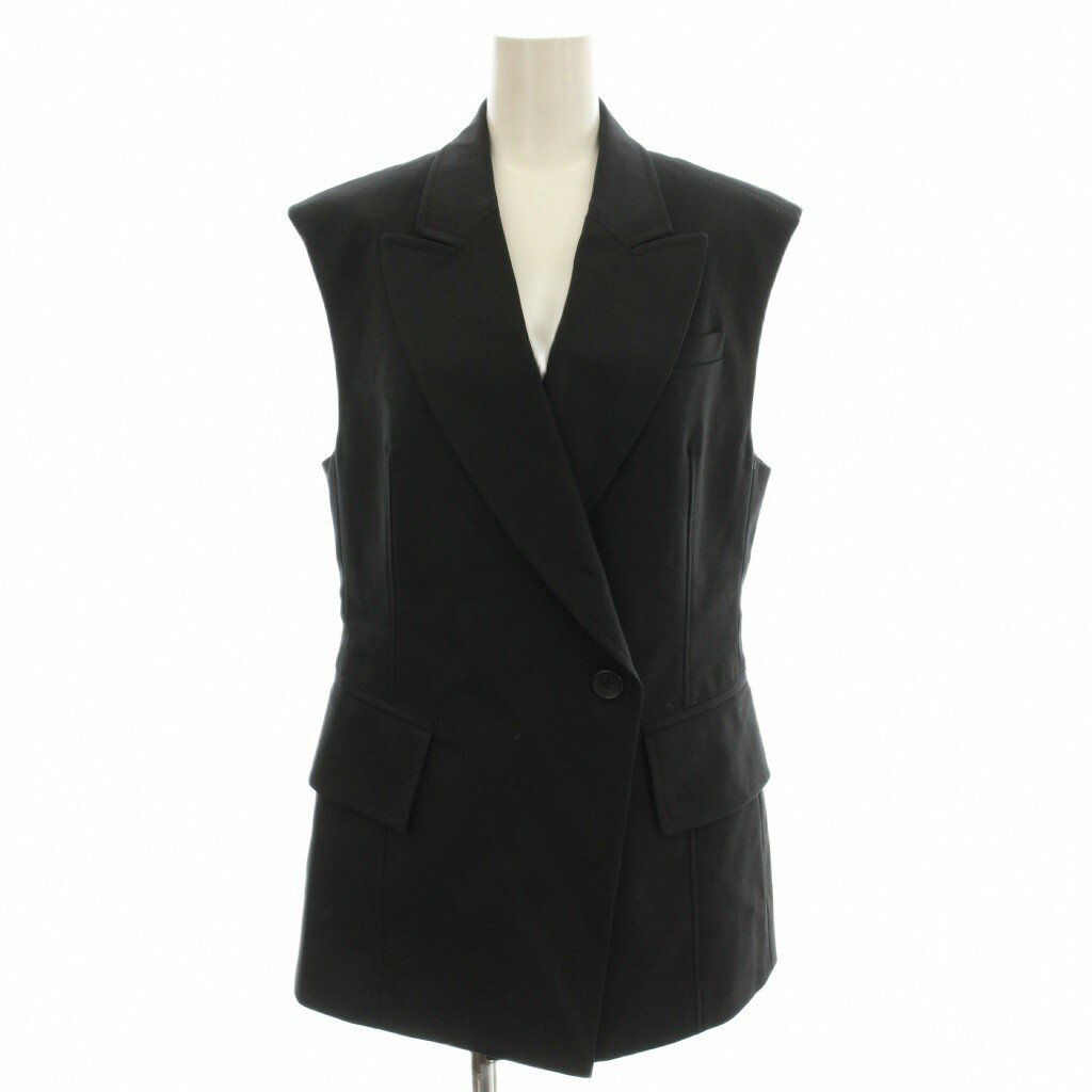 【中古】デプレ DES PRES トゥモローランド 23AW ハイカウントコットン ジレ ベスト ジャケット F 黒 ブラック 22073407102 /☆G レディース 【ベクトル 古着】 260130(4.0)