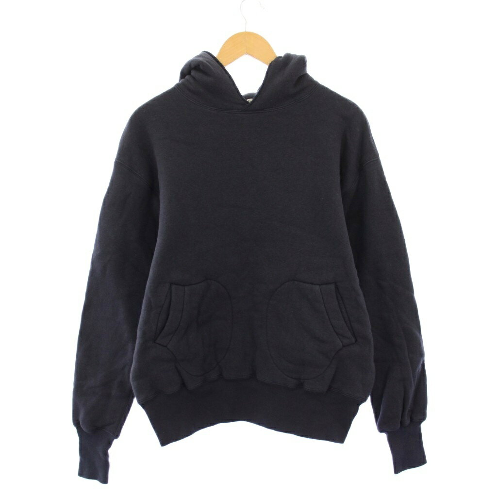 【中古】ウエアハウス WAREHOUSE JJOHN GLUCKOW The Knockout プルオーバーパーカー スウェット 長袖 ストレッチ 無地 M 紺 ネイビー JG-CS12 /BB メンズ 【ベクトル 古着】 260204