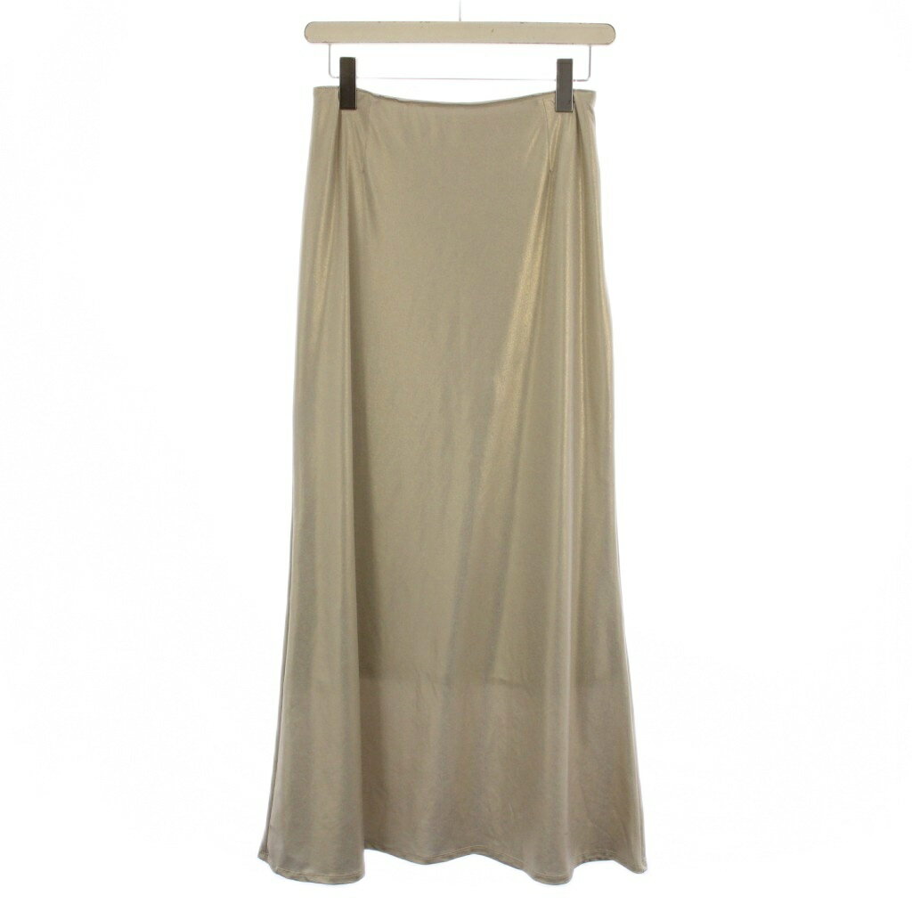 【中古】アメリヴィンテージ Ameri VINTAGE 23SS PENCIL GLITTER SKIRT フレアスカート ロング M ベージュ 02310921220 /BM レディース..