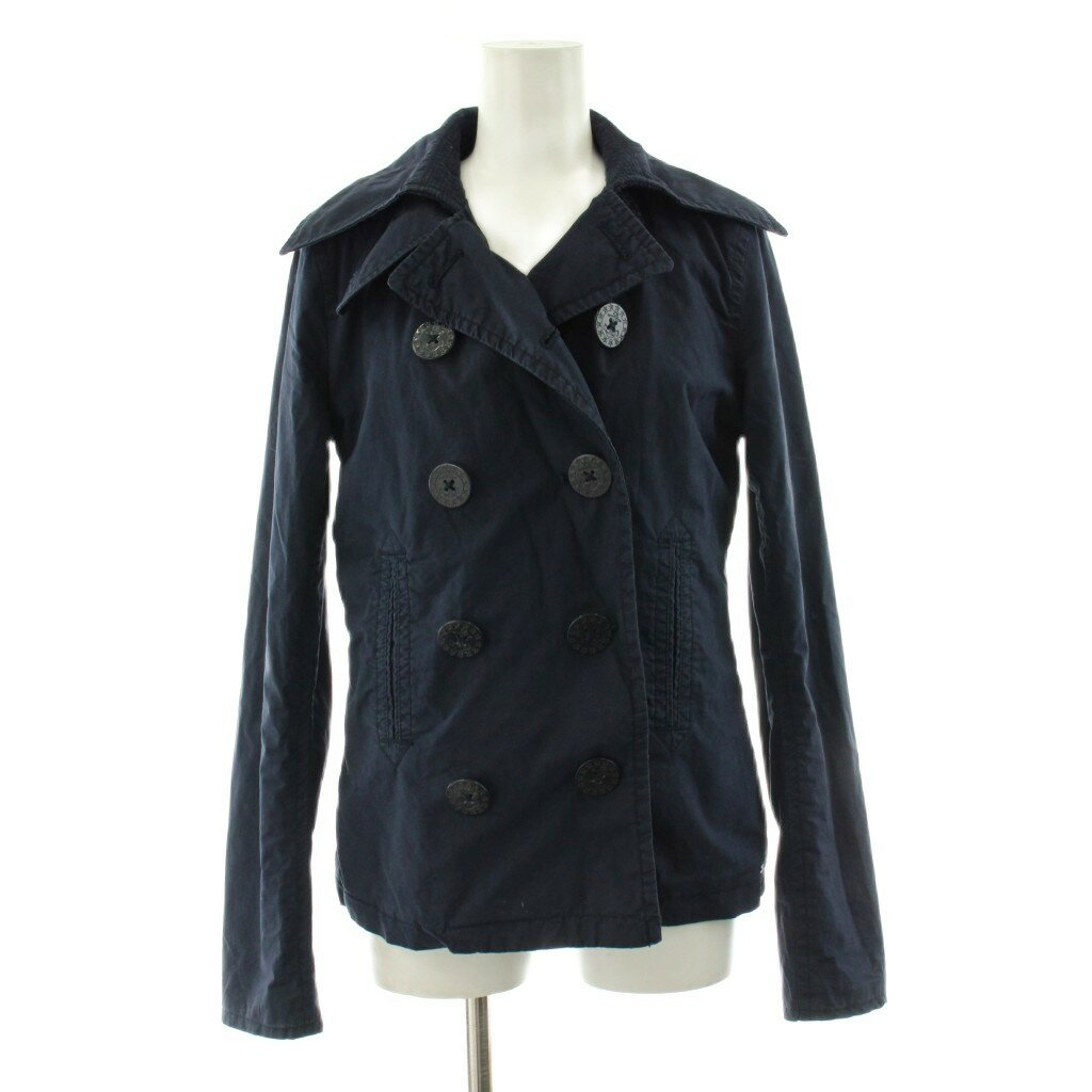 【中古】デニム サプライ ラルフローレン DENIM SUPPLY RALPH LAUREN Pコート ピーコート ショート 薄手 XS 紺 ネイビー /KU レディース 【ベクトル 古着】 260205