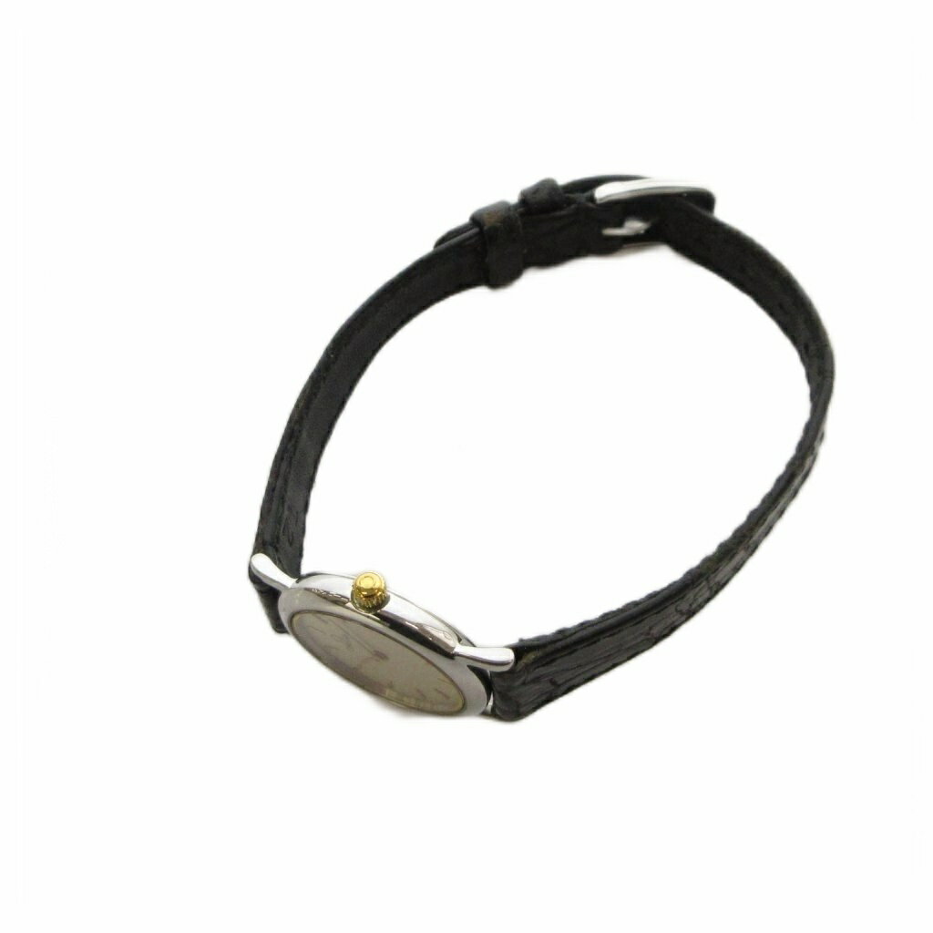 【中古】オメガ OMEGA De ville 腕時計 クオーツ ジャンク品 黒 シルバーカラー /K...