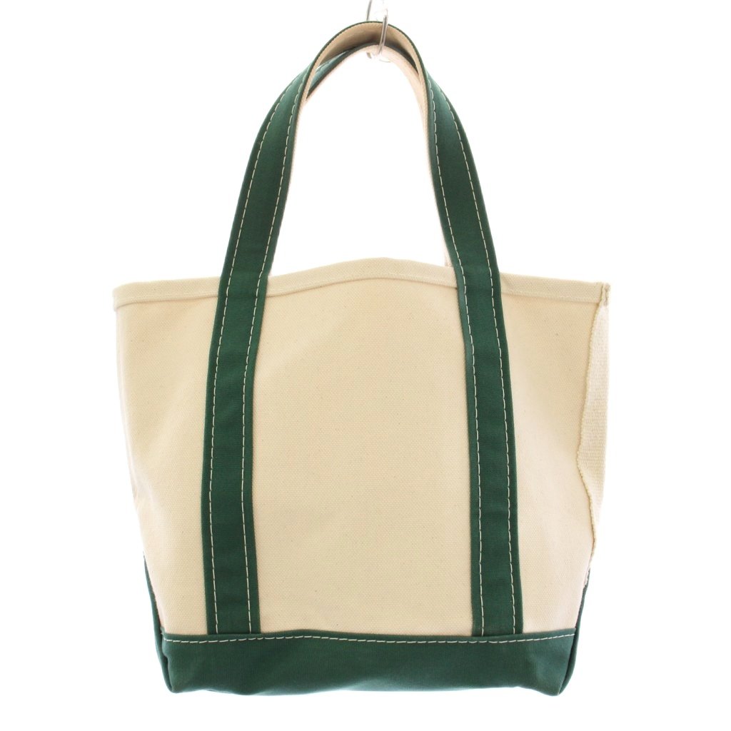 【中古】エルエルビーン L.L.BEAN トートバッグ ハンドバッグ キャンバス バイカラー アイボリー 緑 グリーン /BB レディース 【ベクトル 古着】 260208