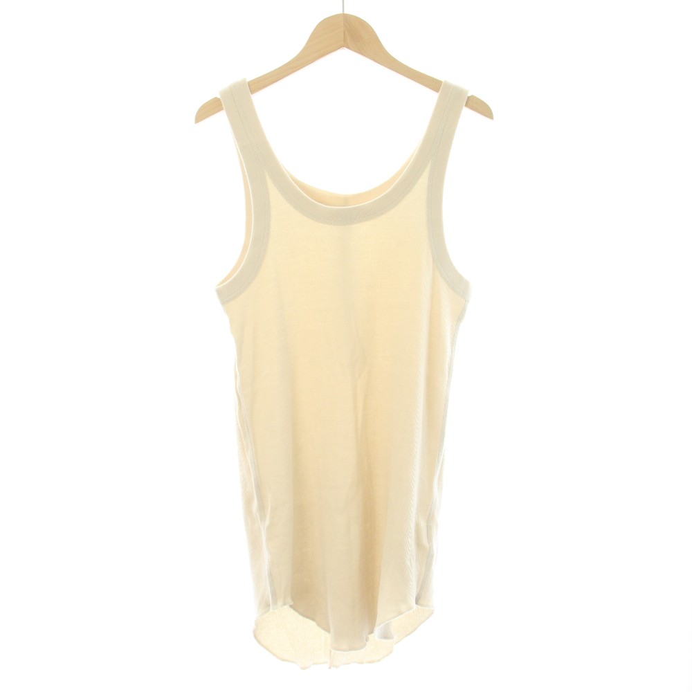 【中古】カズユキ クマガイ アタッチメント KAZUYUKI KUMAGAI ATTACHMENT タンクトップ 1 ベージュ リブ編み Uネック ノースリーブ /JP メンズ 【ベクトル 古着】 260205