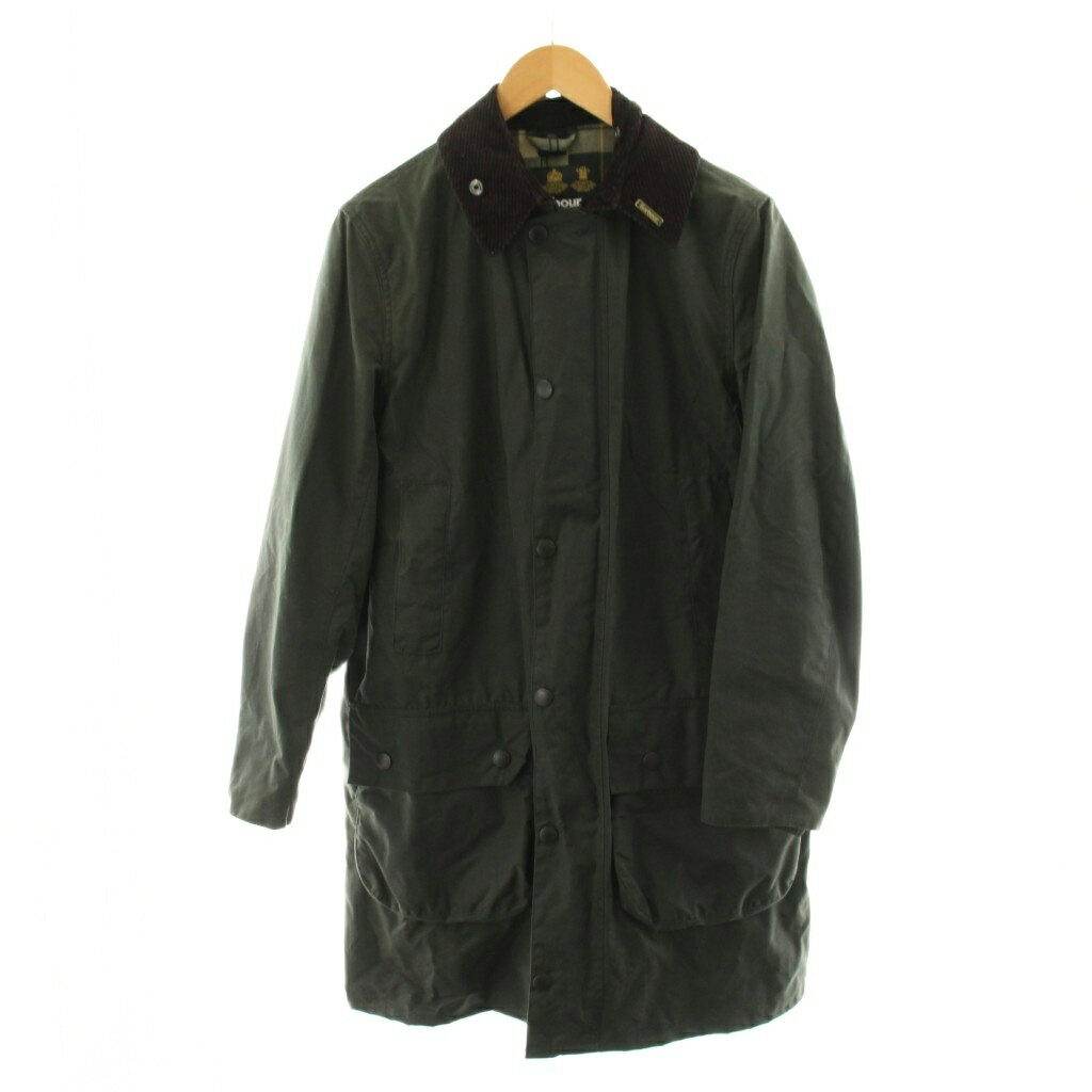 【中古】バブアー Barbour SL BORDER オイルドジャケット 裏地チェック柄 アウター 36 カーキ 1502121 /AN1 メンズ 【ベクトル 古着】 260206