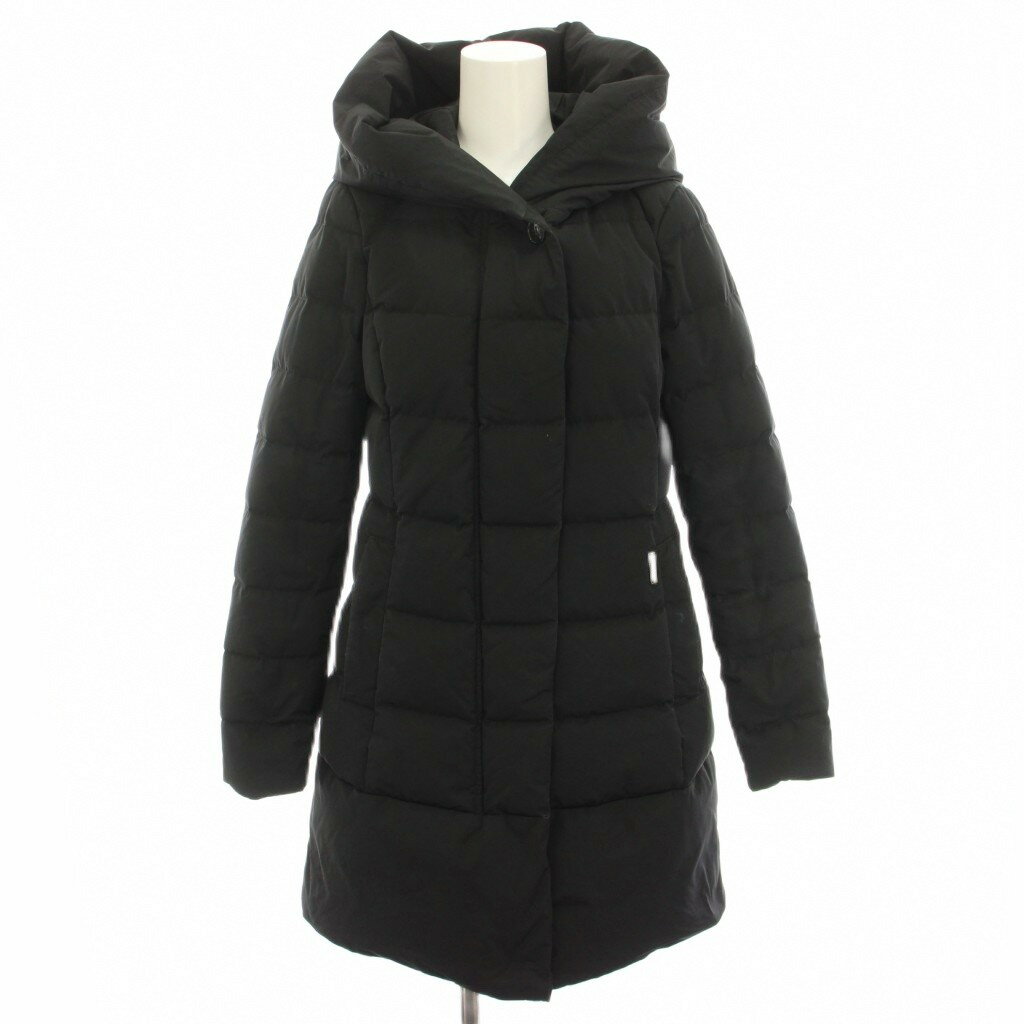 【中古】ウールリッチ WOOLRICH パフィー プレスコットパーカ PUFFY PRESCOTT PARKA ダウンジャケット ロング アウター フード XS 黒 ブラック WWCPS2655D /YT レディース 【ベクトル 古着】 260206