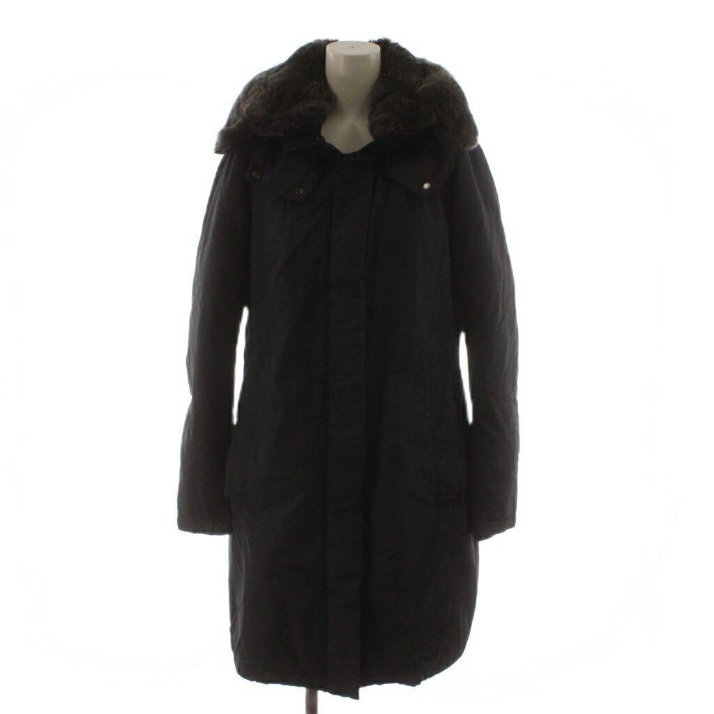 樂天商城 - 【中古】ウールリッチ WOOLRICH BOW BRIDGE ダウンコート ロング丈 アウター フード ラビットファー S 黒 ブラック 1702094 /AN64 レディース 【ベクトル 古着】 260207