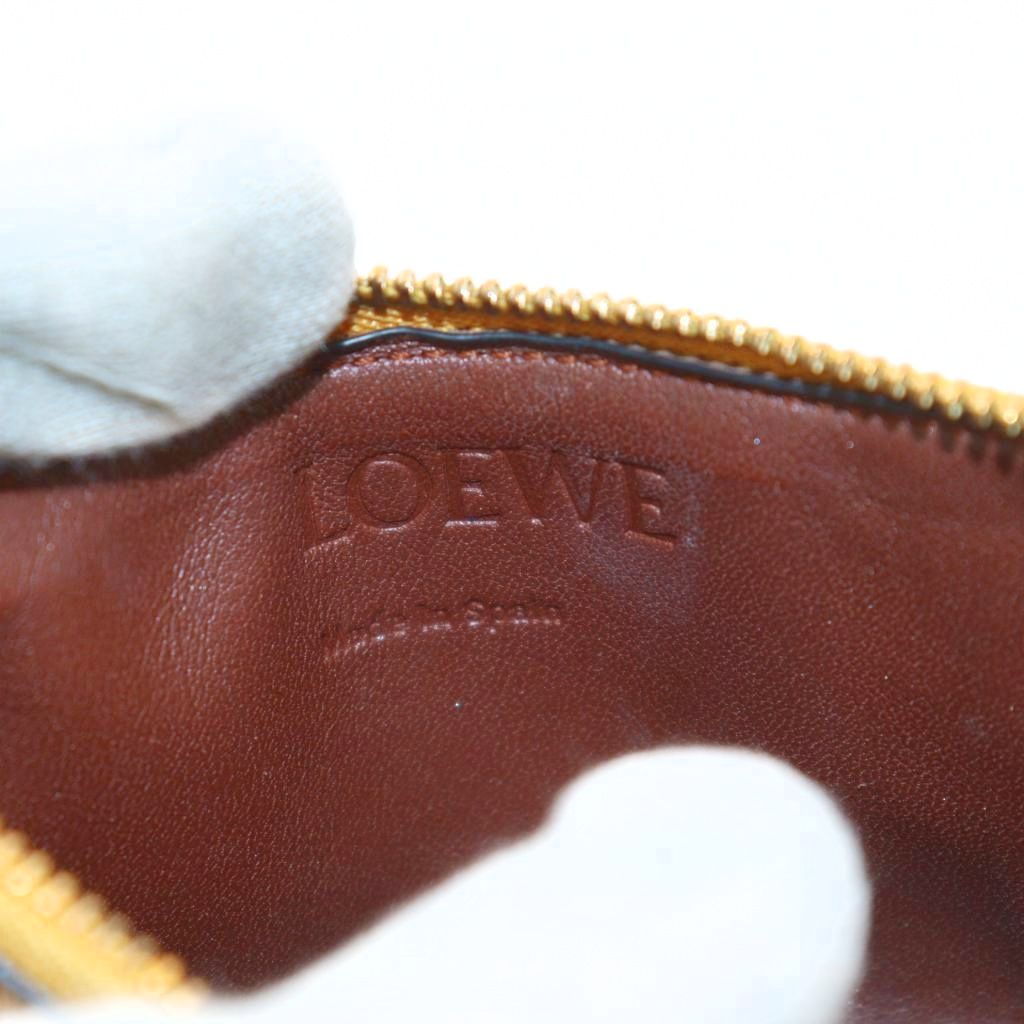 【中古】ロエベ LOEWE アナグラム フラグメントケース コインケース 小銭入れ カードケース レザー 黄 イエロー /AN14 ■OH レディース 【ベクトル 古着】 260213